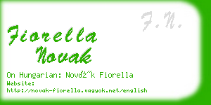 fiorella novak business card
